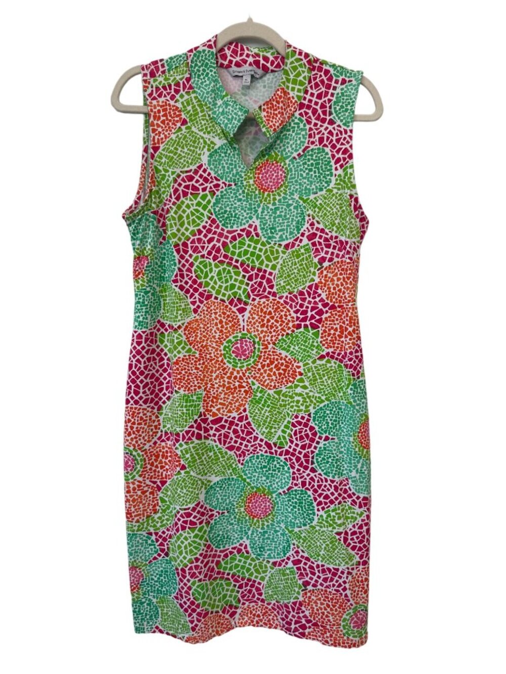 Sunsets & Sweet Tea Dress Large Petite Sleeveless Floral Multicolor Boho Chic